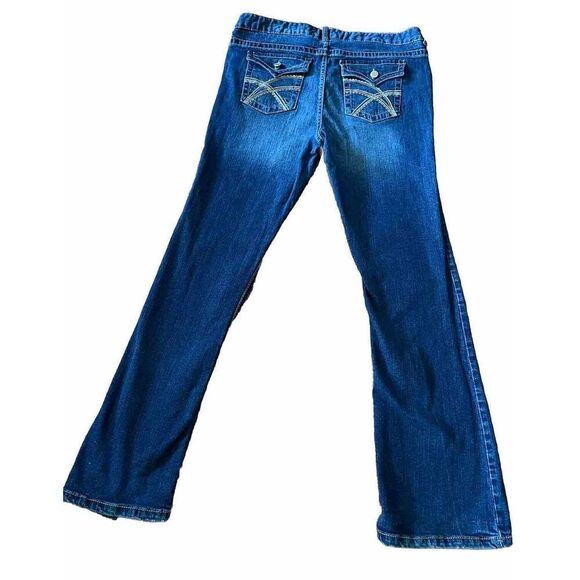 rue21 Jeans Women’s Size 13/14 Short Mid-rise Boot Cut Dark Wash Good Condition - Picture 2 of 8